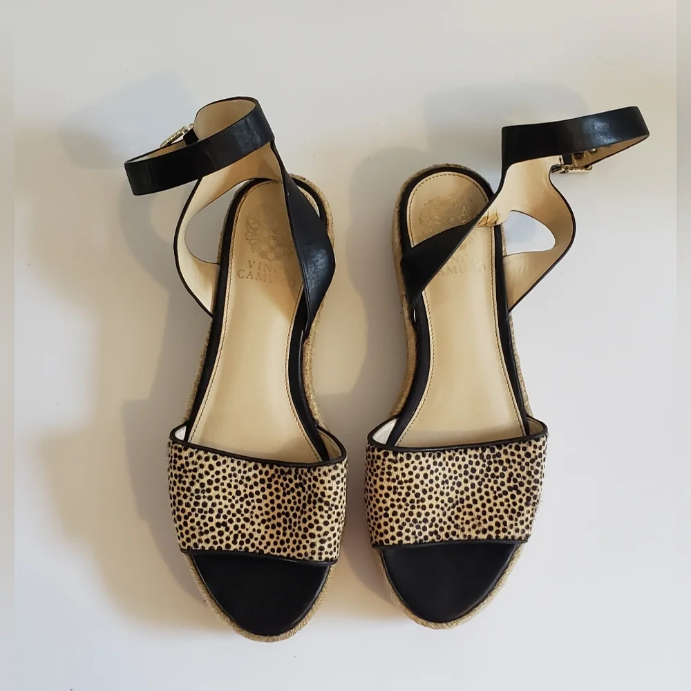 Vince Camuto Kathalia Animal Print Women's Platform Sandal Shoe Size 8 M